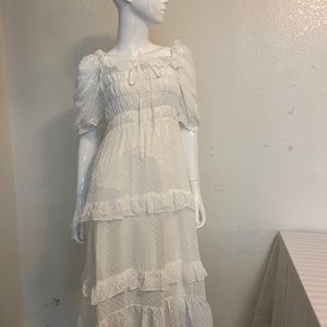 White, midi dress, new, no tags.